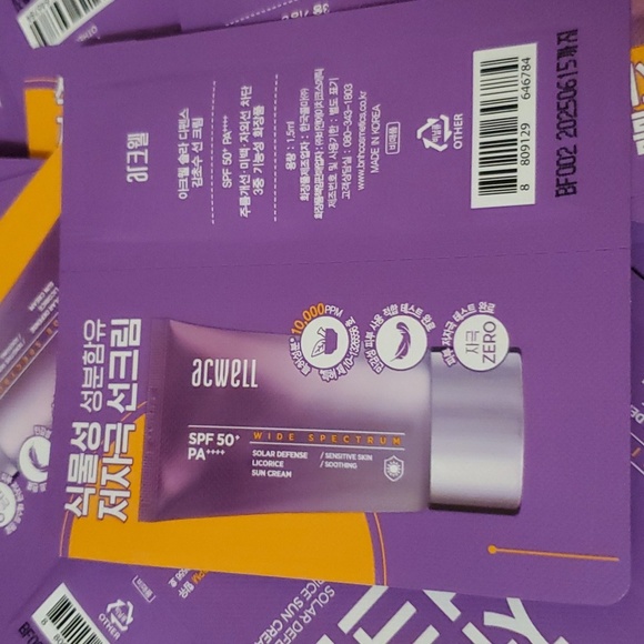 300 Individual Packets of SPF 50 Acwell Sunblock K Beauty Korean Skincare Travel - Picture 2 of 5